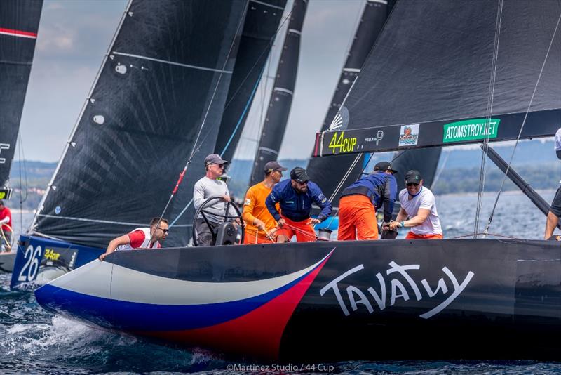 After several near misses Pavel Kuznetsov's Tavatuy Sailing Team claimed their first ever 44Cup bullet - Adris 44Cup Rovinj - photo © Nico Martinez / www.MartinezStudio.es