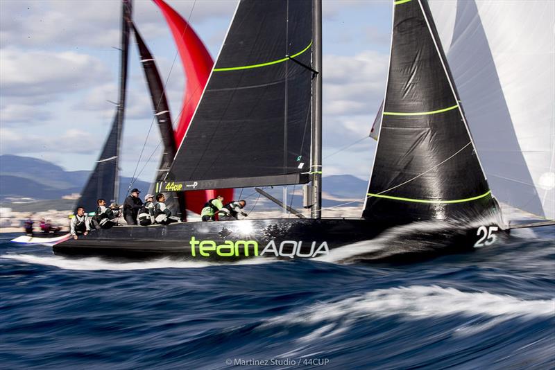 Team Aqua at pace - 2019 44Cup Palma photo copyright Pedro Martinez / Martinez Studio taken at  and featuring the RC44 class
