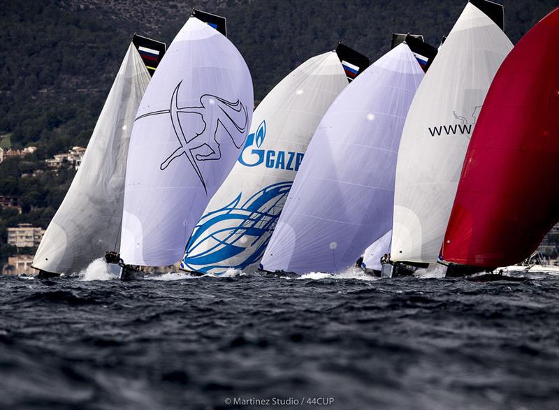 Lively downwind legs saw several broaches in the big wind and waves - 2019 44Cup Palma - photo © Pedro Martinez / Martinez Studio