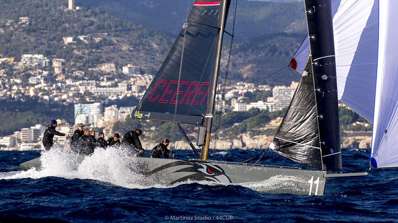 Team CEEREF on a screaming downwind leg - 2019 44Cup Palma photo copyright Pedro Martinez / Martinez Studio taken at  and featuring the RC44 class