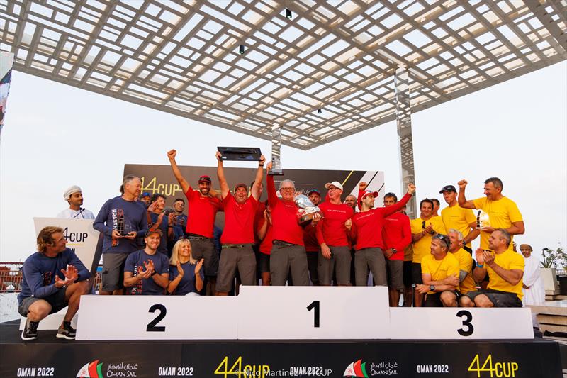 44Cup Podium photo copyright Martinez Studio taken at Oman Sail and featuring the RC44 class