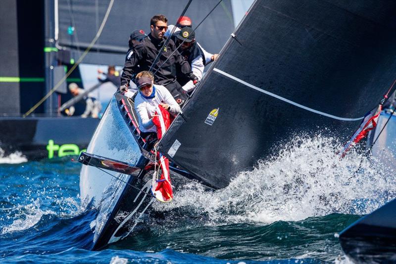 Celia Willison on board Black Star Sailing Team on the 44Cup Series photo copyright Nico Martinez taken at  and featuring the RC44 class