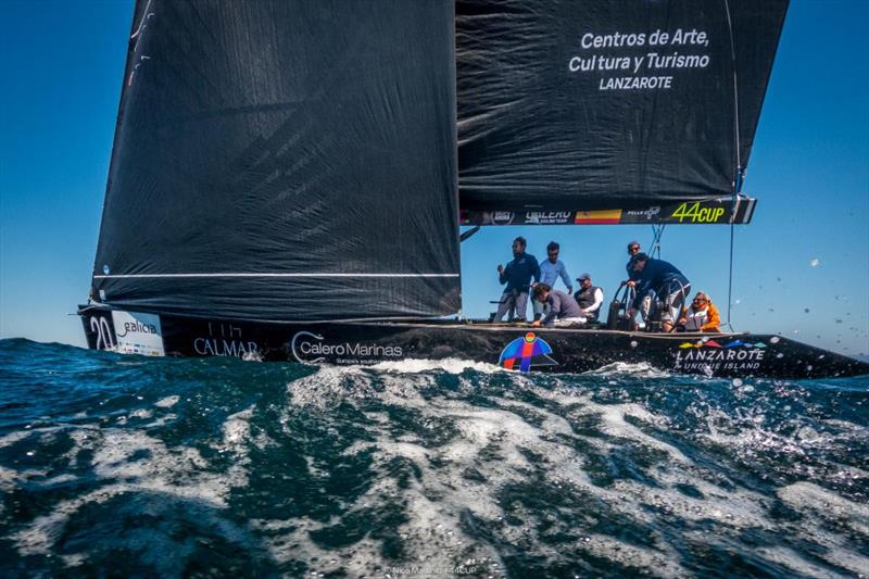 Daniel Calero's Calero Sailing Team on the penultimate day of racing in Baiona - 2024 44Cup Baiona photo copyright Nico Martinez / 44Cup taken at Monte Real Club de Yates and featuring the RC44 class