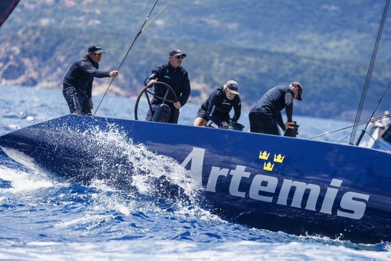 Artemis Racing is protagonist of the day at the RC44 Porto Cervo Cup - photo © Nico Martinez / 44Cup