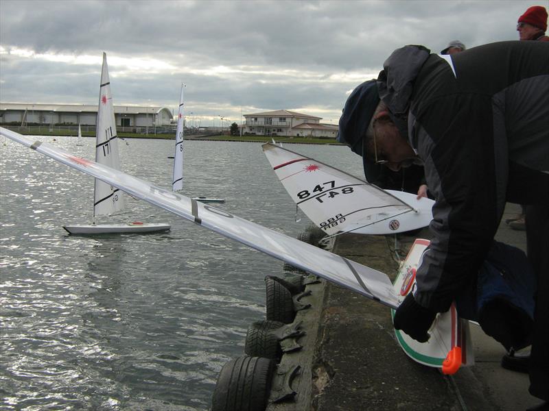 RC Laser & Dragon Force racing at West Lancs photo copyright Tony Wilson taken at West Lancashire Yacht Club and featuring the RC Laser class