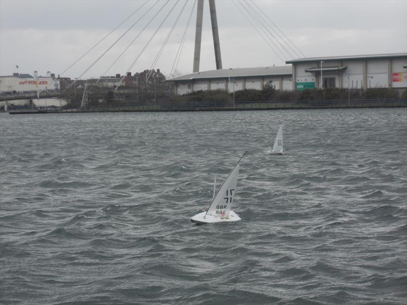 West Lancs RC Laser and DF65 Winter Series Round 6 photo copyright Tony Wilson taken at West Lancashire Yacht Club and featuring the RC Laser class