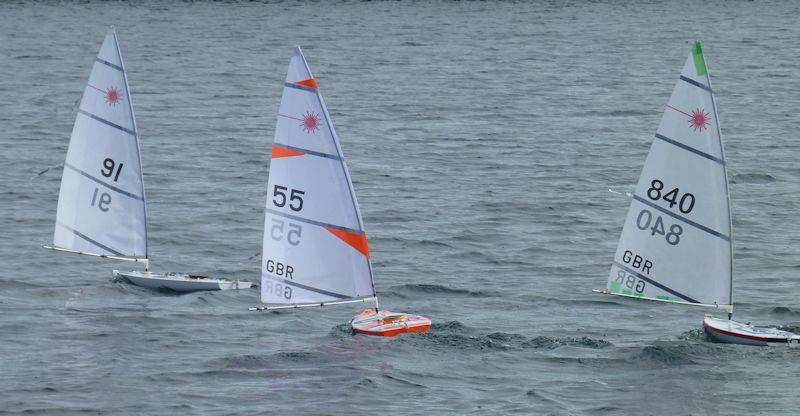 Shaun Holbeche (91), Hugo Chandor (55) and David Fowler (840) in the RC Laser Northern District Championship - photo © Rob Wheeler