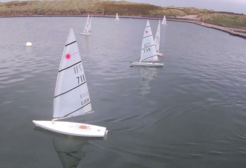 RC Laser club racing at Fleetwood photo copyright Bob Jolly taken at Fleetwood Model Yacht Club and featuring the RC Laser class