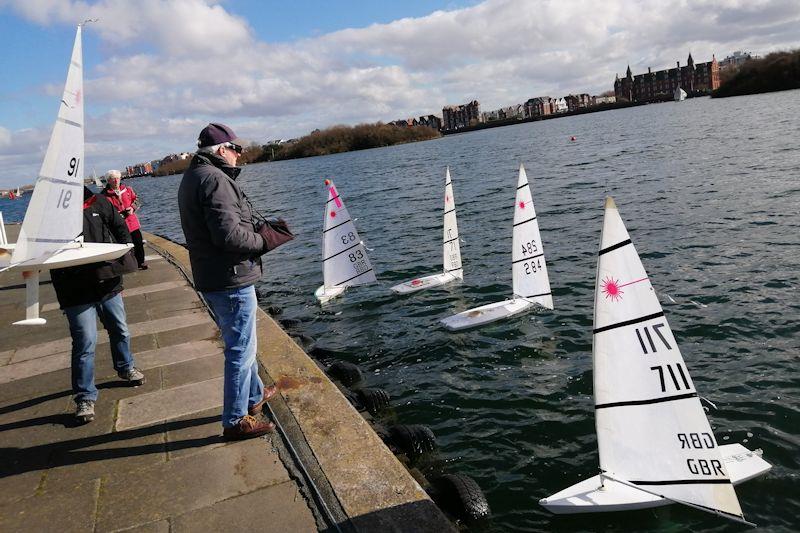 RC Laser open event at Wes Lancs photo copyright Alan Tickle taken at West Lancashire Yacht Club and featuring the RC Laser class