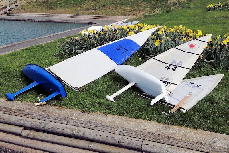 RC Laser next to a Mustang photo copyright Tony Wilson taken at Fleetwood Model Yacht Club and featuring the RC Laser class