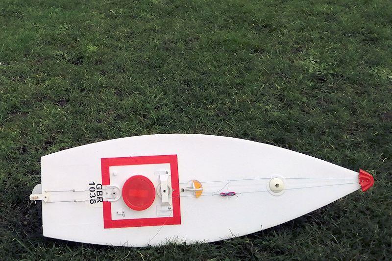 Deck layout of a radio-controlled Laser photo copyright Tony Wilson taken at Fleetwood Model Yacht Club and featuring the RC Laser class