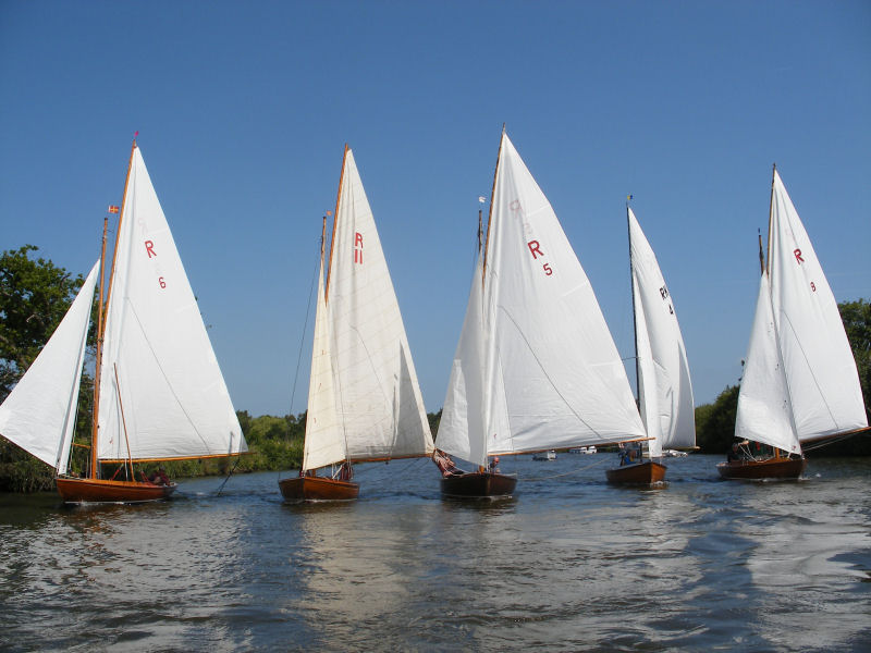 Reedlings during the Downriver Race to Thurne photo copyright Holly Hancock taken at Horning Sailing Club and featuring the Rebel class