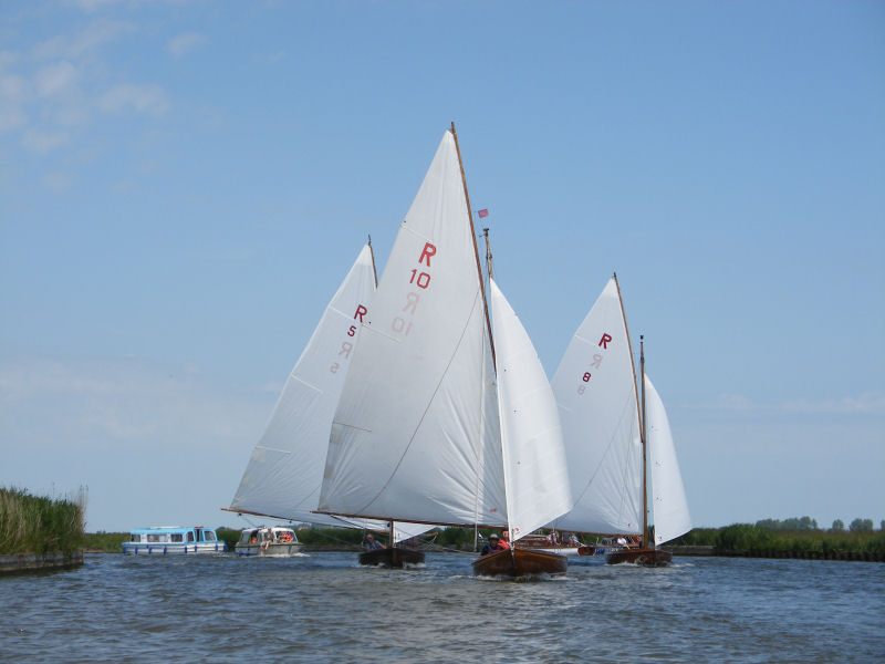 Reedlings during the Downriver Race to Thurne photo copyright Holly Hancock taken at Horning Sailing Club and featuring the Rebel class