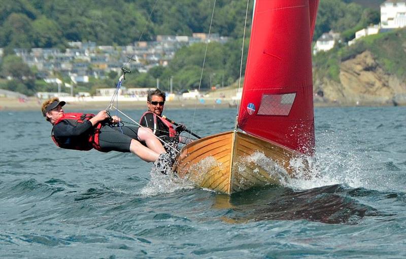 Dave Jackman and John Crabb aboard Shytalk finish 3rd in the National Redwing Championship at Looe photo copyright Neil Richardson taken at Looe Sailing Club and featuring the Redwing class