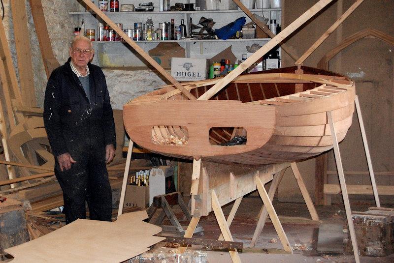 Veteran boatbuilder Clifford Adams, who died in May 2023, aged 98, was still building Redwing sailing dinghies near the river in East Looe, well into his nineties  photo copyright Neil Richardson taken at Looe Sailing Club and featuring the Redwing class