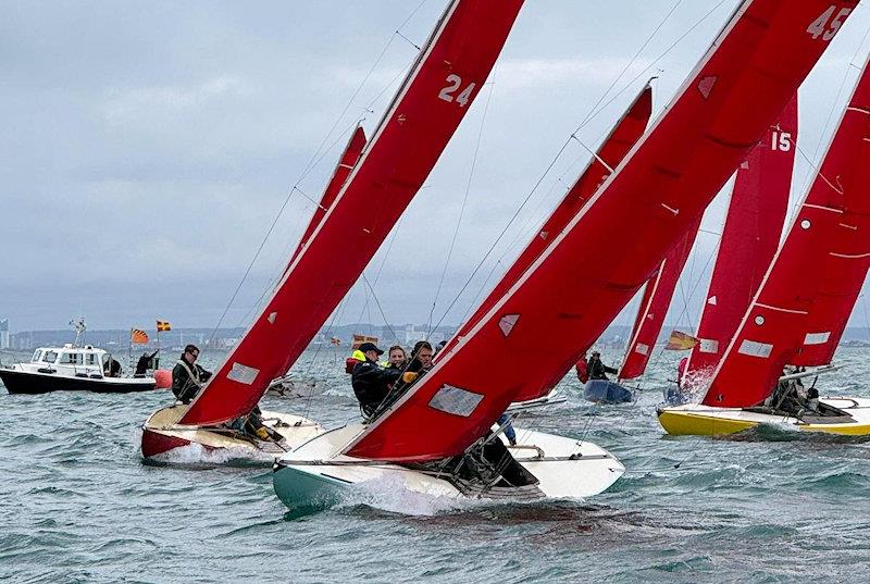Monday, start line - Bembridge Late May Bank Holiday Keelboat Racing - photo © Richard Jessel