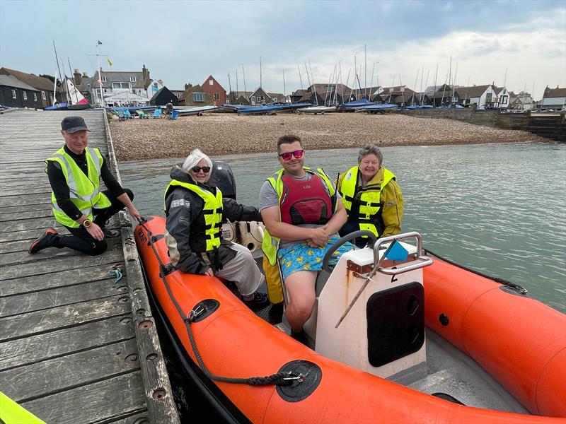 Whitstable Yacht Club Discover Sailing Day - Lord Mayor Councillor Jean Butcher and the Lady Mayoress Di Baldock take a short trip on a rib photo copyright Steve Gray taken at Whitstable Yacht Club and featuring the RIB class