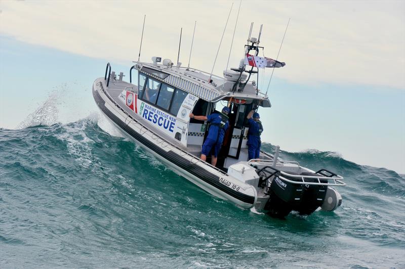 Marine Rescue NSW vessel Narooma 30 negotiates large swell photo copyright Marine Rescue NSW taken at  and featuring the RIB class