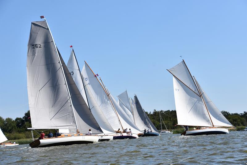 Racer River Cruiser fleet - Barton Regatta photo copyright Trish Barnes taken at Norfolk Punt Club and featuring the River Cruiser class