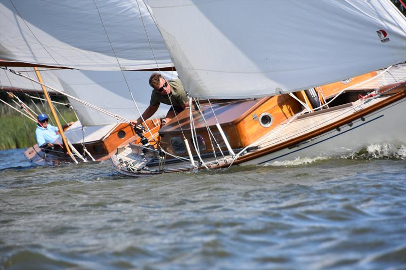 Classic River Cruiser fleet - Barton Regatta photo copyright Trish Barnes taken at Norfolk Punt Club and featuring the River Cruiser class