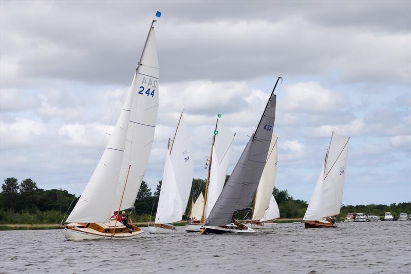 Sunday fleet A start - River Cruiser Weekend on Barton Broad - photo © Robin Myerscough