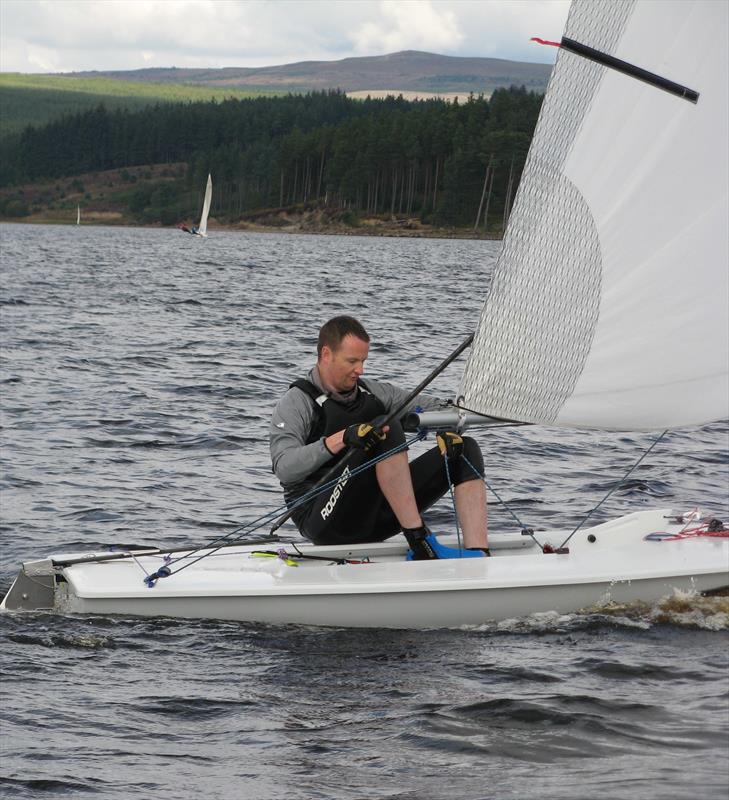Richard Purdy, fast handicap winner in the Kielder Water September Open  photo copyright Helen Hill taken at Kielder Water Sailing Club and featuring the Rooster 8.1 class
