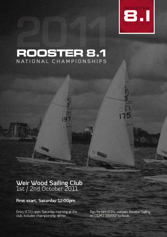 Rooster 8.1 nationals poster photo copyright Rooster 8.1 Class Association taken at Weir Wood Sailing Club and featuring the Rooster 8.1 class