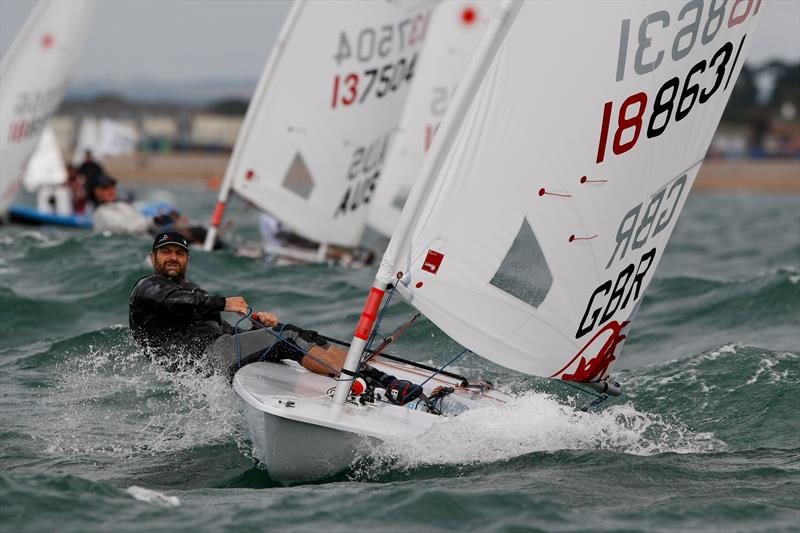 Steve Cockerill during the 2010 Laser Masters Worlds at Hayling Island photo copyright Paul Wyeth / www.pwpictures.com taken at Hayling Island Sailing Club and featuring the  class