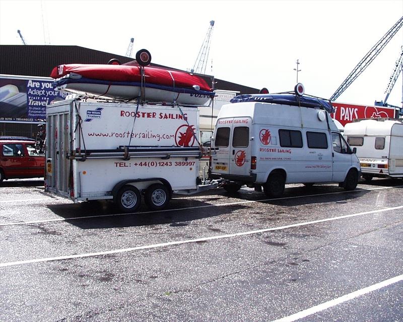 Rooster Sailing on the road to the Radial Worlds at Barcelona in 2001 photo copyright Rooster Sailing taken at  and featuring the  class