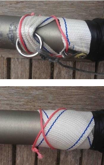 Top 10 Topper Tips: Back up the mast webbing strap - photo © Rooster Sailing