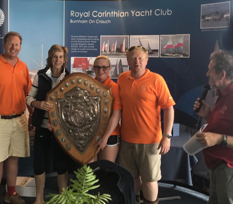Justin Waples,Steve Rands and Elizabeth Rands win the Royal Corinthian One Design Summer Regatta photo copyright Tammy Fisher taken at Royal Corinthian Yacht Club and featuring the Royal Corinthian One Design class