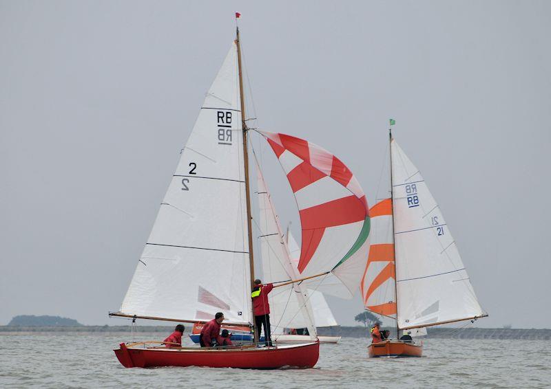 Red Jacket behind leader Mandarin on day 5 of Burnham Week photo copyright Alan Hanna taken at Royal Corinthian Yacht Club and featuring the Royal Corinthian One Design class