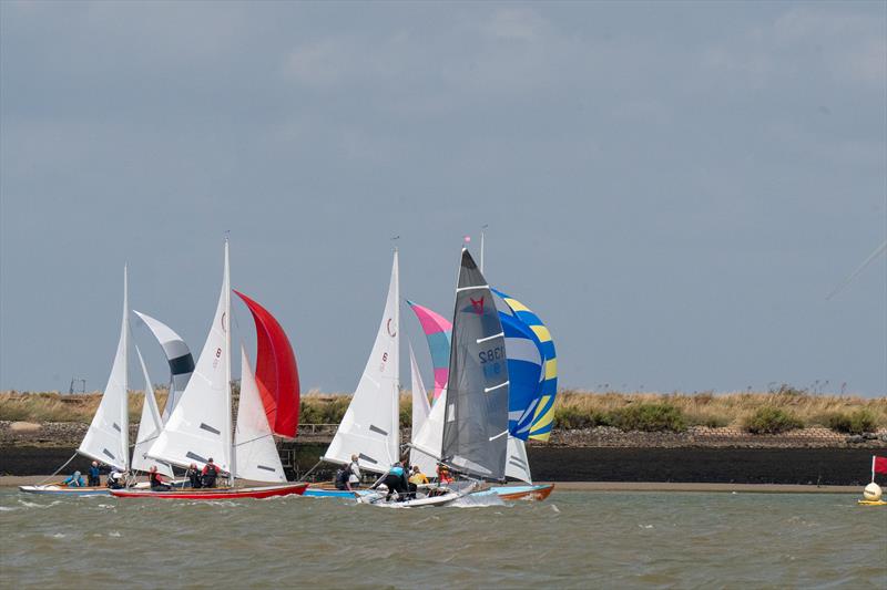 RCODs and Ospreys sail during Burnham Week 2024 photo copyright Petru Balau Sports Photography / sports.hub47.com taken at Royal Corinthian Yacht Club and featuring the Royal Corinthian One Design class