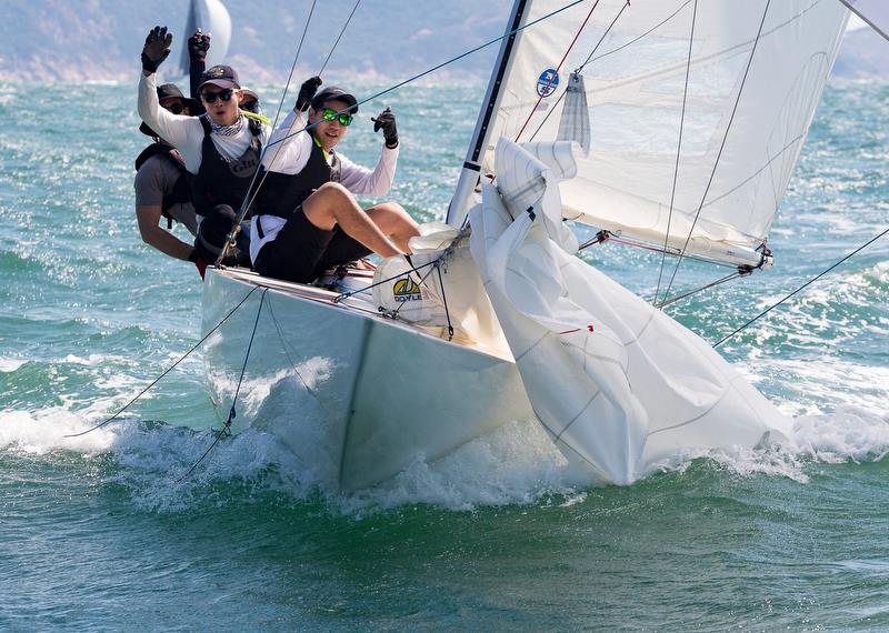 On the edge of control... Sun Hung Kai and Co. Around the Island Race 2021 photo copyright RHKYC / Guy Nowell taken at Royal Hong Kong Yacht Club and featuring the  class