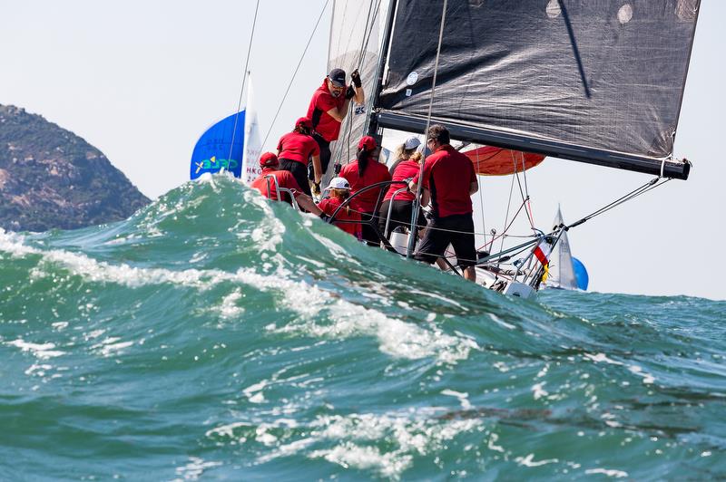 Juggerknot in the Cape d'Aguilar swell. Sun Hung Kai and Co. Around the Island Race 2021 photo copyright RHKYC / Guy Nowell taken at Royal Hong Kong Yacht Club and featuring the  class