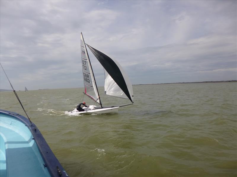 Richard Russell wins the Medium fleet in the Lymington Town Sunday Early Points race 6 photo copyright Barry Sticklen taken at Lymington Town Sailing Club and featuring the RS100 class