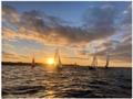 Boats practicing rudderless sailing into the sunset - Scottish Winter Try Hard Series © Brendan Lynch