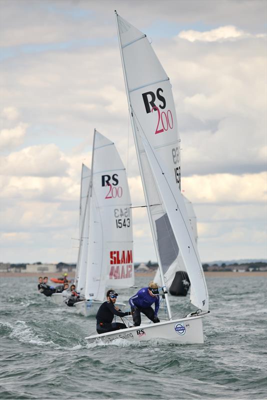 Day 4 of the Volvo Noble Marine RS200 Nationals at Hayling Island photo copyright Richard Janulewicz / www.fotoboat.com taken at Hayling Island Sailing Club and featuring the RS200 class