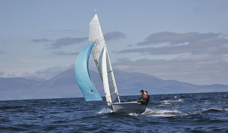 The sea settles as we pull away with the Mourne Mountains in the background  (sailing from N. Ireland to the Isle of Man) photo copyright Simon McIlwaine taken at  and featuring the RS200 class