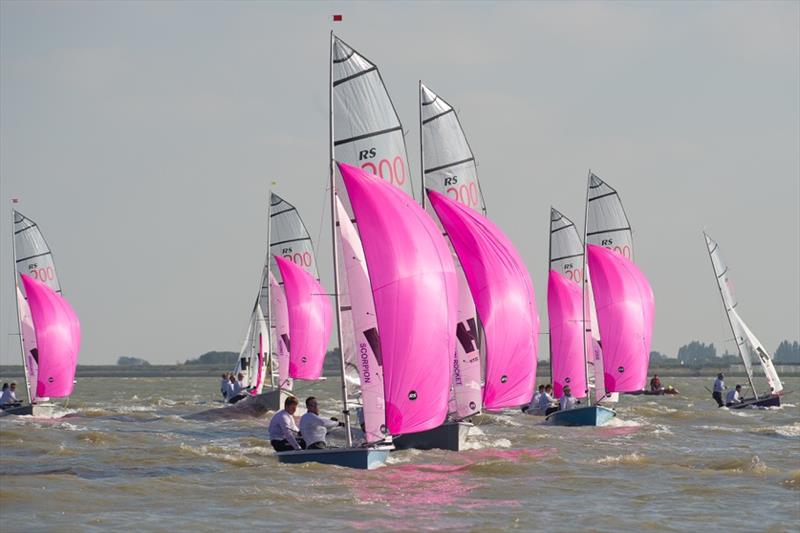 Sunday racing at the Endeavour Trophy photo copyright Sue Pelling taken at Royal Corinthian Yacht Club, Burnham and featuring the RS200 class