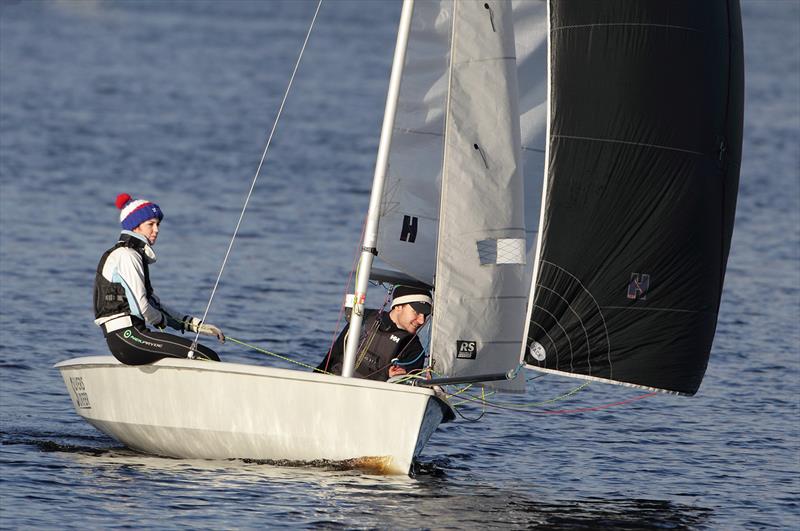 Matt Mee & Lucy Yeates win the Yorkshire Dales Brass Monkey photo copyright Paul Hargreaves taken at Yorkshire Dales Sailing Club and featuring the RS200 class