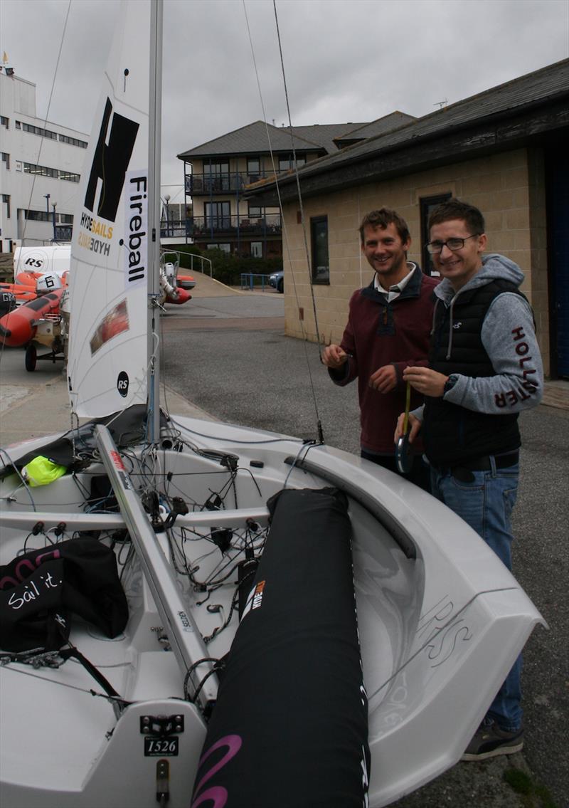 Rig tuning. Matt Burge and Tom Pygall (Fireball) prepare for today's training session ahead of the 2017 Endeavour Trophy photo copyright Sue Pelling taken at Royal Corinthian Yacht Club, Burnham and featuring the RS200 class