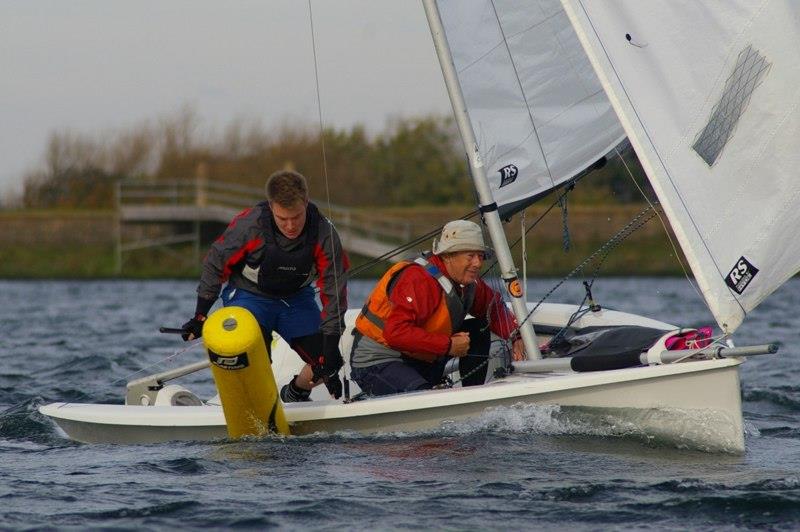 The SIs said there was no penalty for touching the mark - Blatantly demolishing the poor thing wasn't mentioned - RS200 SEAS End of Series Open Meeting at Island Barn photo copyright Jim Champ taken at Island Barn Reservoir Sailing Club and featuring the RS200 class