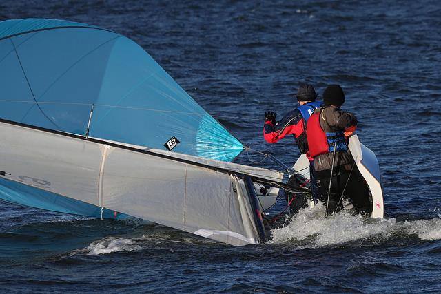 And the sails are still full on day 1 of the Alton Water Frostbite Series - photo © Tim Bees