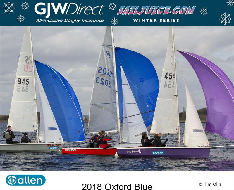 GJW Direct Sailjuice Winter Series Oxford Blue photo copyright Tim Olin / www.olinphoto.co.uk taken at Oxford Sailing Club and featuring the RS200 class