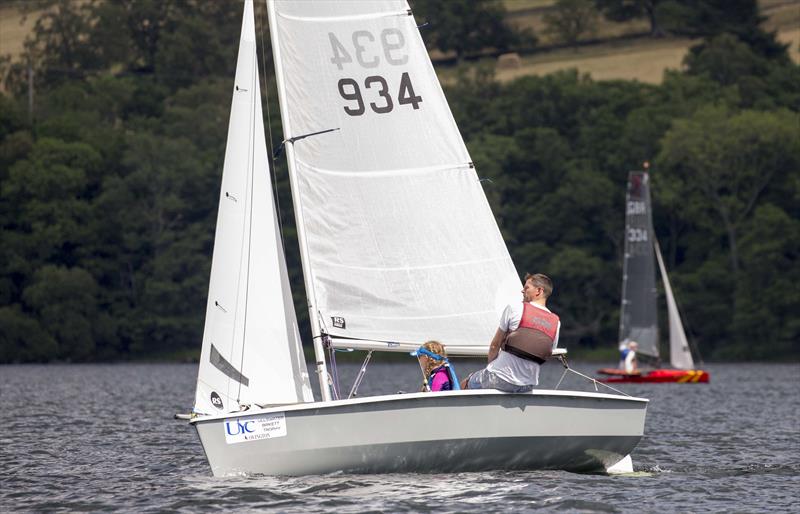 D. Birkett . Richard and Lauren Marsh win Saturday's race during the Lord Birkett Memorial Trophy 2018 at Ullswater photo copyright Tim Olin / www.olinphoto.co.uk taken at Ullswater Yacht Club and featuring the RS200 class