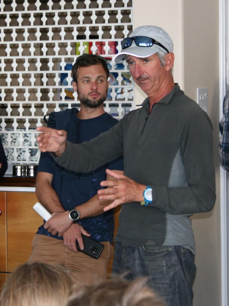 Steve Irish, Endeavour Trophy coach, speaking at today's lunchtime session on the Endeavour Trophy training day photo copyright Sue Pelling taken at Royal Corinthian Yacht Club, Burnham and featuring the RS200 class