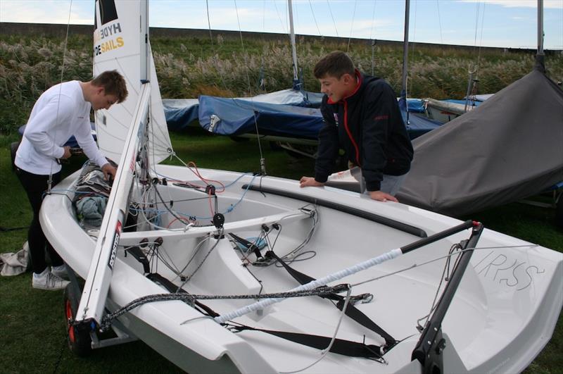 Rhys Lewis and Drew Wright looking forward a good breeze on the Endeavour Trophy training day - photo © Sue Pelling