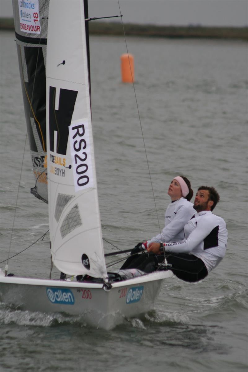 Maria Stanley and Alan Roberts (RS200) finished third overall in the 2018 Endeavour Trophy photo copyright Sue Pelling taken at Royal Corinthian Yacht Club, Burnham and featuring the RS200 class