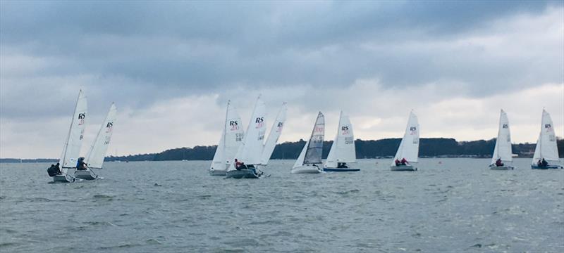 Race 2 shortly after the start on Week 2 of the RS200 Winter Series at Royal Harwich photo copyright Elouise Mayhew taken at Royal Harwich Yacht Club and featuring the RS200 class